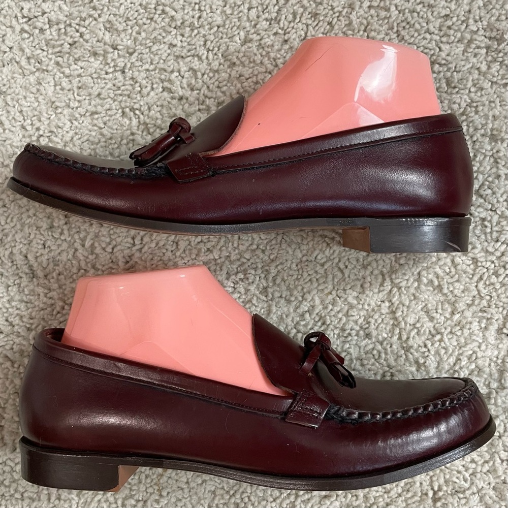 Classic! Womens GH BASS & Co WEEJUNS Cordovan Leather TASSEL Slip-On LOAFERS - Picture 4 of 6